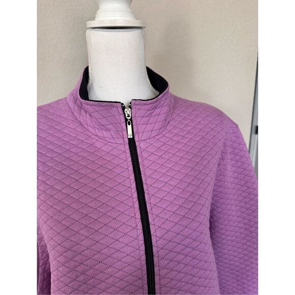 Allison Daley Lavender Quilted Zip Up - Picture 4 of 8